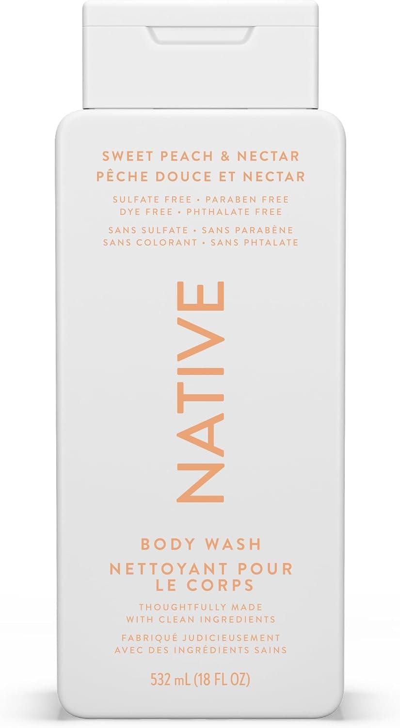 Native Sweet Peach & Nectar Body Wash, 532 mL