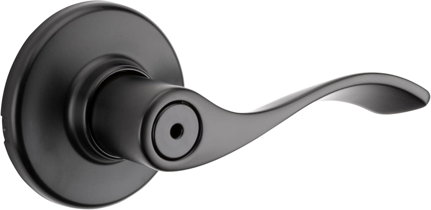 Weiser Belmont Matte Black Privacy Door Lever