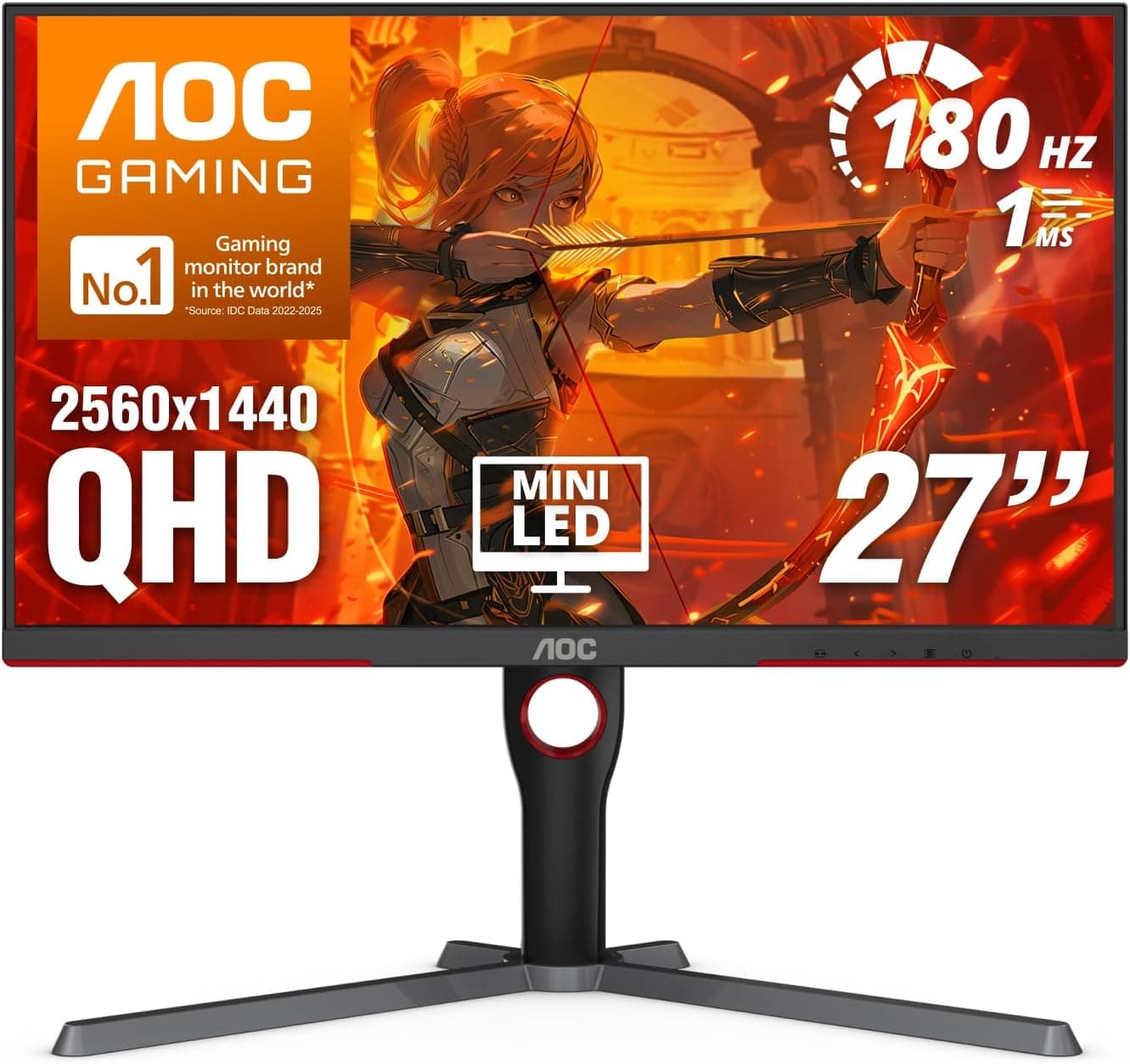 AOC Q27G3XMN 27-inch QHD 180Hz Mini-LED Gaming Monitor