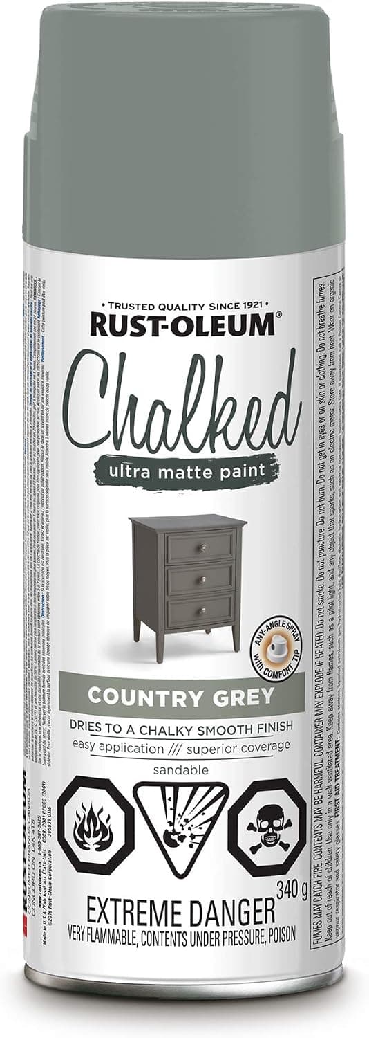 Chalked Ultra Matte Spray Paint in Country Grey 340g