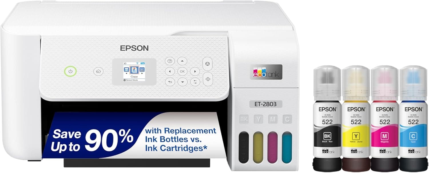Epson EcoTank ET-2803 Wireless All-in-One Supertank Printer