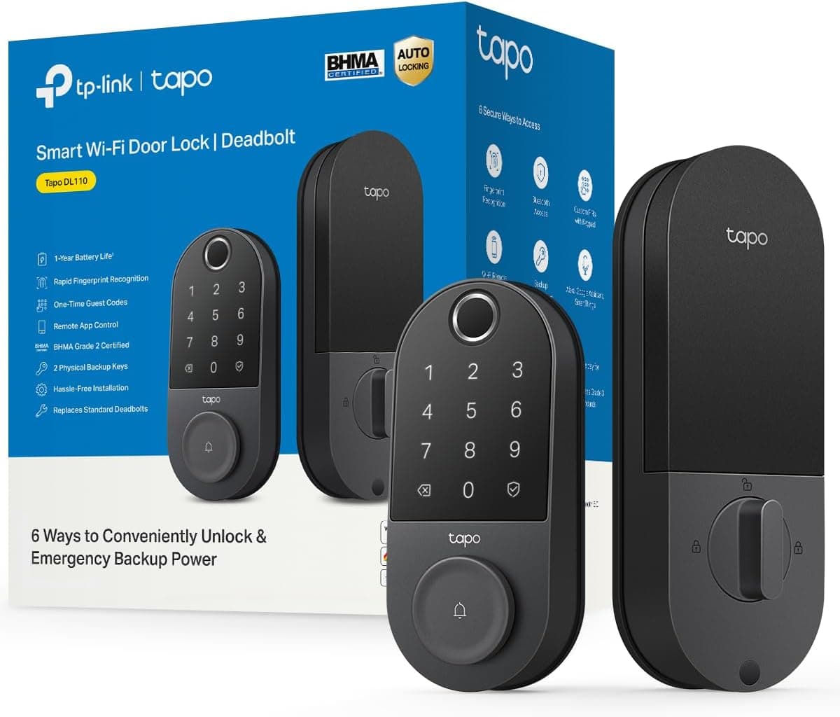 Tapo DL110 Smart Wi-Fi Fingerprint Deadbolt Lock
