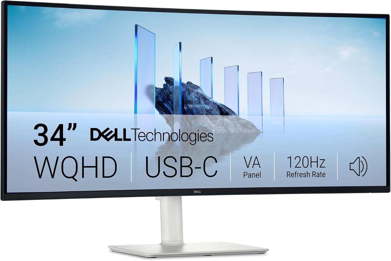 Dell 34 S3425DW WQHD Curved Monitor, 120Hz, FreeSync Premium